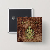 Hamilton Crest Vierkante Button 5,1 Cm (Voorkant /achterkant)