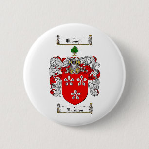 HAMILTON FAMILIE CREST - HAMILTON WAPENKAT RONDE BUTTON 5,7 CM
