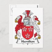 Hamilton Family Crest Briefkaart (Voorkant / Achterkant)