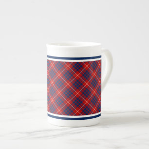 Hamilton Family Tartan Red en Royal Blue Pset Porselein Kop