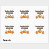 Hamilton Heights Huskie Paws Ronde Sticker (Vel)