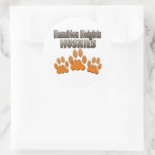 Hamilton Heights Huskie Paws Ronde Sticker (Tas)