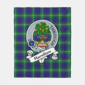 Hamilton Hunting Clan Badge Tartan Pset Fleece Deken (Voorkant)