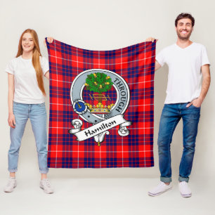 Hamilton Modern Clanstempel Schotse Ruit Fleece Deken