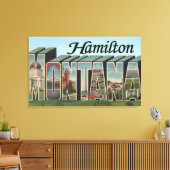 Hamilton, Montana - Grote letterscènes Canvas Afdruk (Insitu (Woonkamer))