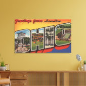 Hamilton, Ohio - Grote Letter-scènes Canvas Afdruk (Insitu (Woonkamer))