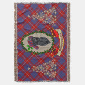 Hamilton Scottie Dog Kerstmis Throw Blanket Deken (Voorkant Verticaal)
