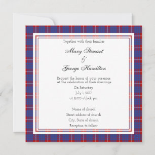 Hamilton Scottish Wedding Square Kaart