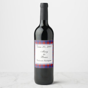 Hamilton Scottish Wedding Wine Label Wijn Etiket