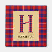 Hamilton Tartan Monogram H Sleutelhanger Magneet (Voorkant)