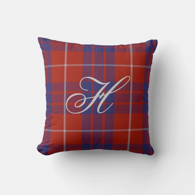 Hamilton Tartan Monogram Pillow Kussen (Voorkant)