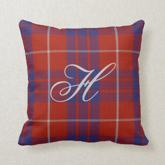 Hamilton Tartan Monogram Pillow Kussen