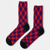 Hamilton tartan red blue paars plaid sokken (Links)