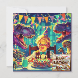 HAMISH ~ Carte d'anniversaire ~ Bleu pourpre ~
