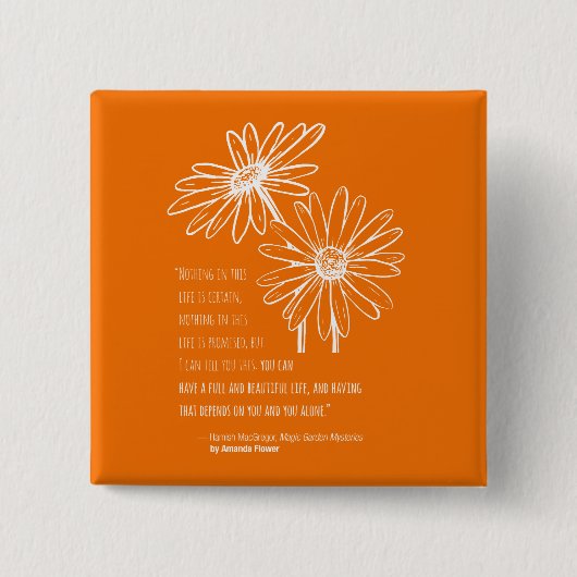 Hamish MacGregor Square pin Vierkante Button 5,1 Cm (Voorkant)