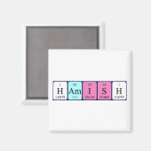 Hamish periodieke tabel naam magneet (Voorkant / Achterkant)