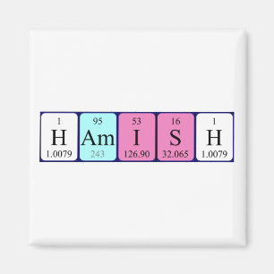 Hamish periodieke table name magnet magneet
