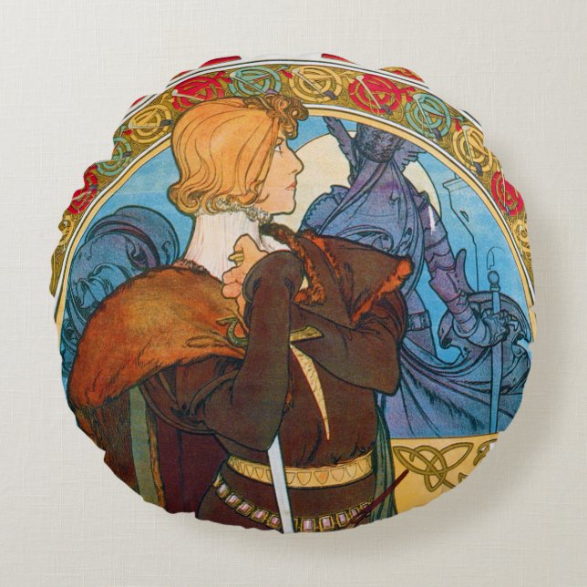 Hamlet, Alphonse Mucha Sierkussen Rond Kussen (Voorkant)