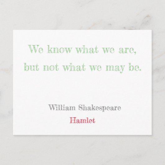 Hamlet Briefkaart (Voorkant)