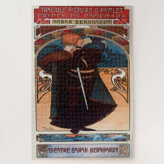 Hamlet: Een dramatische Art Nouveau Legpuzzel (Verticaal)