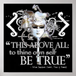 Hamlet "... eigen zelf zijn waar ..." Citaat Poster