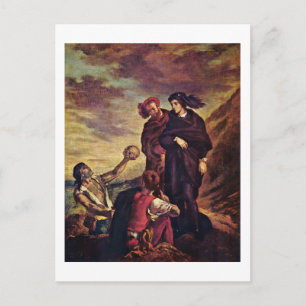 Hamlet en Horatio in de begraafplaats Briefkaart