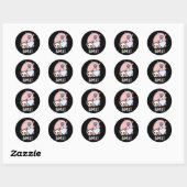 Hamlet Funny Shakepear Baby Pig Pun Dark BG Ronde Sticker (Vel)