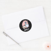Hamlet Funny Shakepear Baby Pig Pun Dark BG Ronde Sticker (Envelop)