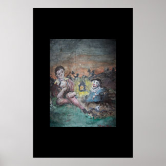 Hamlet in de Graveyard Poster