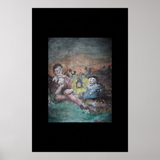 Hamlet in de Graveyard Poster (Voorkant)