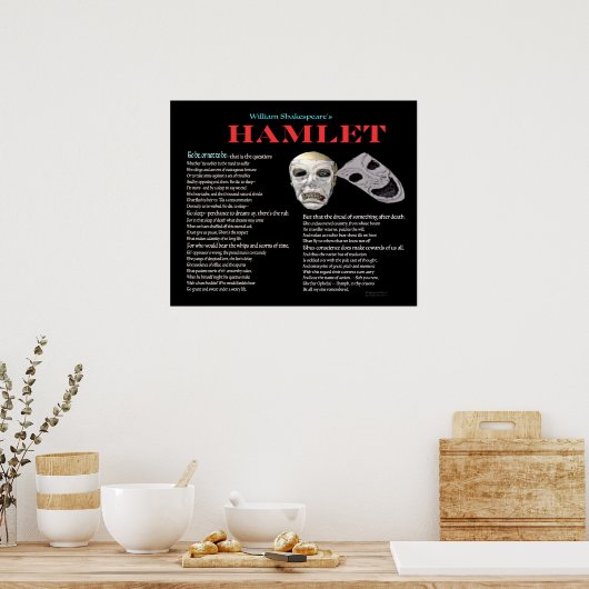 Hamlet Om al dan niet te zijn Poster (Keuken)