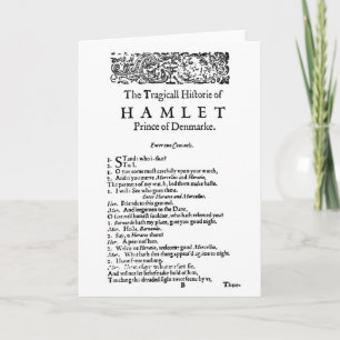 Hamlet Original Script Kaart