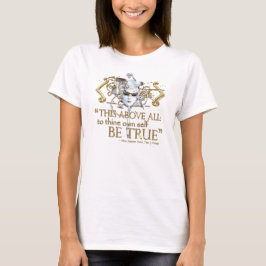 Hamlet "own self be true" Citaat (Gold Version) T-shirt