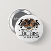 Hamlet Play Quote Ronde Button 5,7 Cm (Voorkant /achterkant)