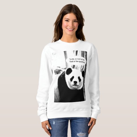 Hamlet Shakespeare Quote Panda Beer Vrouwen Trui (Voorkant volledig)