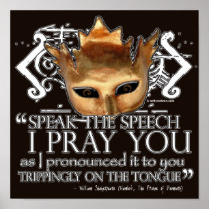 Hamlet "Spreek de toespraak ..." Poster
