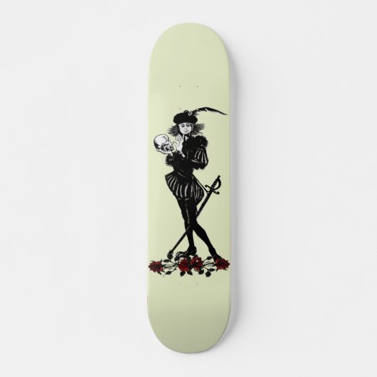 Hamlet The Bard Lime Green Skateboard (Voorkant)