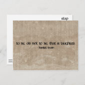 Hamlet Twain drôle de citation carte postale (Devant / Derrière)