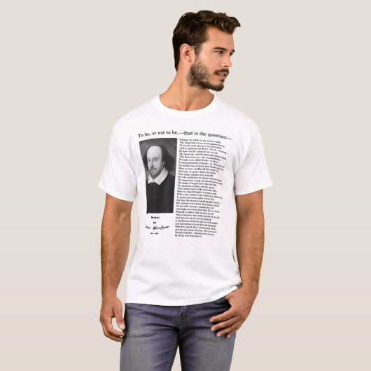 Hamlet: William Shakespeare T-shirt (Voorkant volledig)