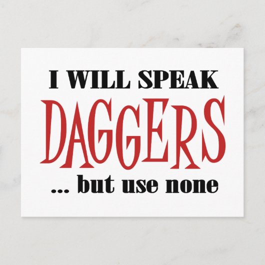 Hamlet's Daggers Briefkaart (Voorkant)