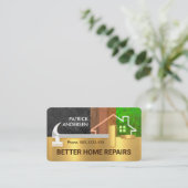 Hammer Brush Border Timber Home Landscape Visitekaartje (Staand voorkant)