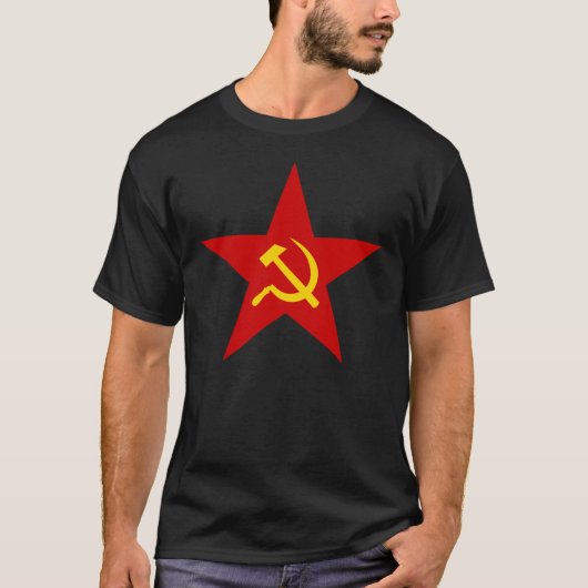 Hammer en Sickle Communist Star T-shirt (Voorkant)