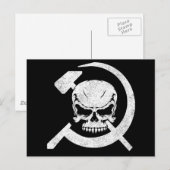 Hammer en Sickle met Skull Briefkaart (Voorkant / Achterkant)