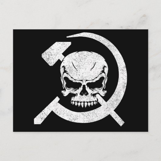 Hammer en Sickle met Skull Briefkaart (Voorkant)