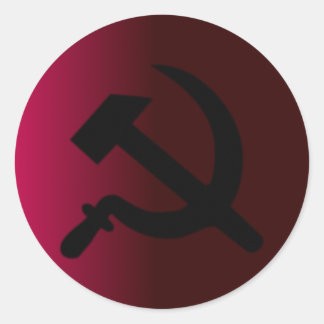 Hammer en Sickle Ronde Sticker