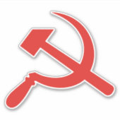 Hammer en Sickle (Rood) Sticker (Voorkant)