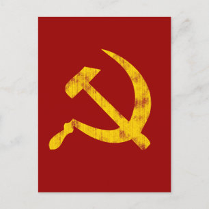 Hammer en Sickle (versleten blik) Briefkaart