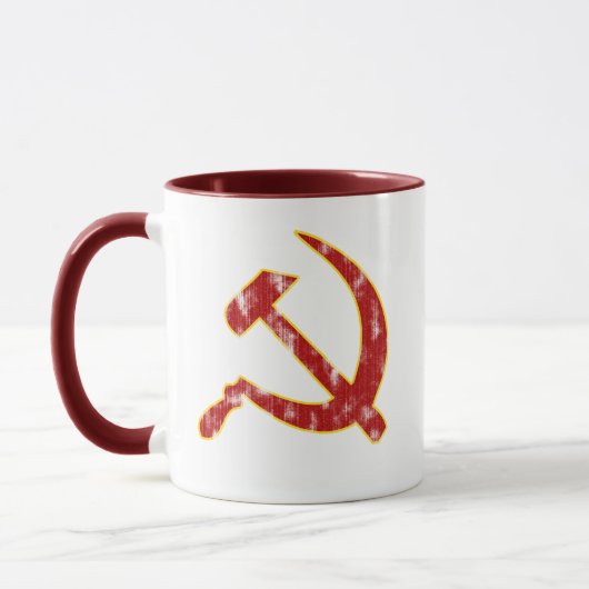 Hammer en Sickle (versleten blik) Mok (Links)