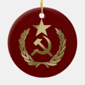 Hammer en sikkel keramisch ornament (Achterkant)