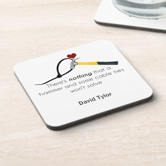 Hammer en zap-riem drankjes onderzetter (Linkerzijde)